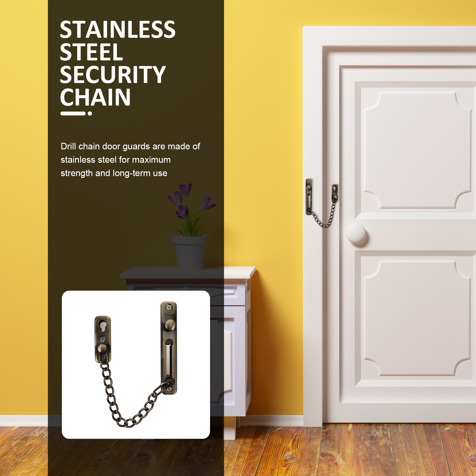 Drill-Free Stainless Steel Doo - Security Chain Door 리뷰 및 가격