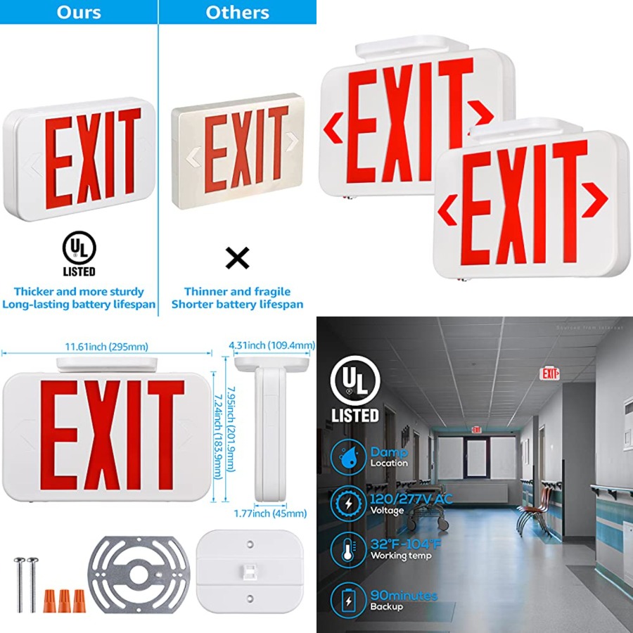 LED Exit Sign, Emergency Exit  - Emergency Exit Sign 리뷰 및 가격
