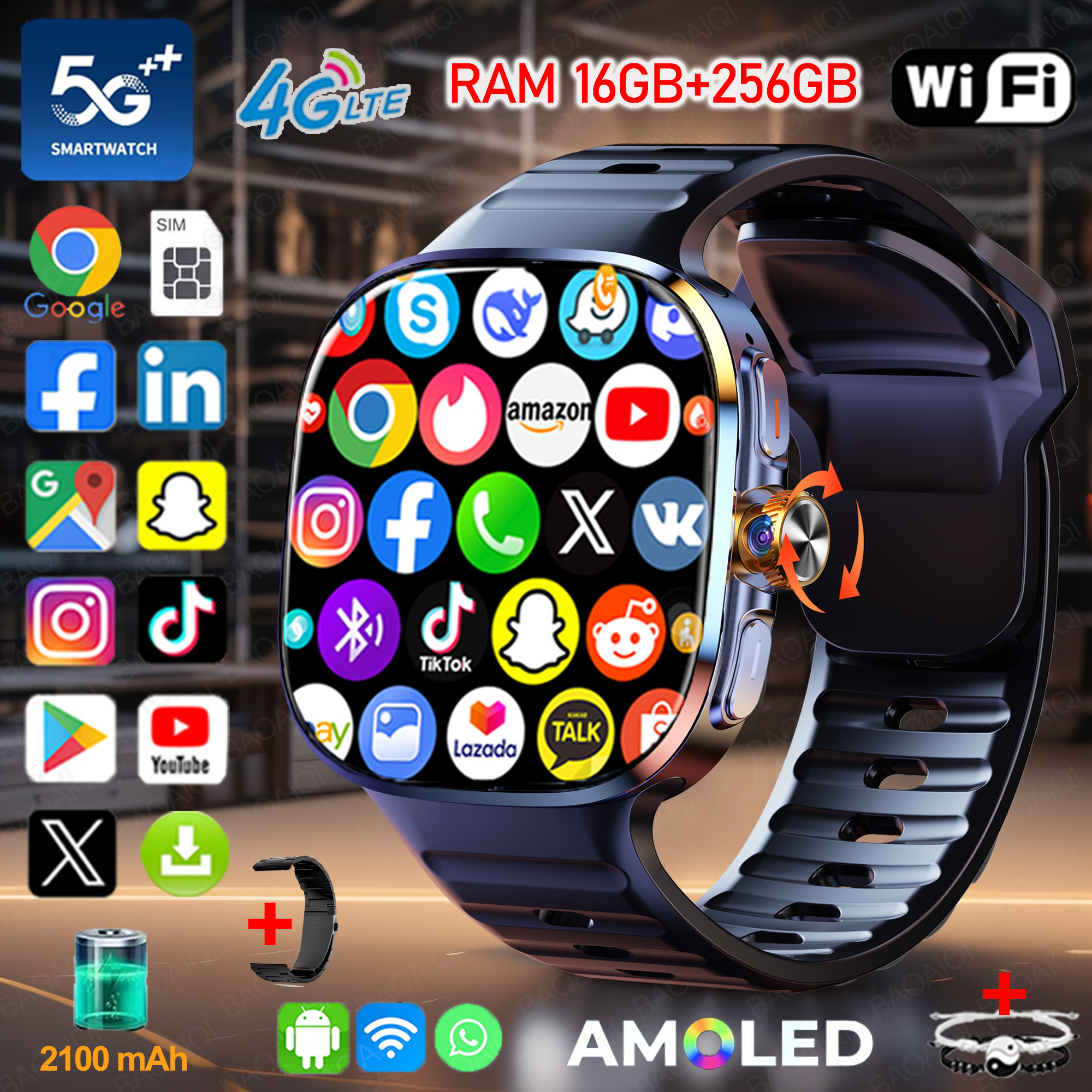 New Large Screen Smartwatch 4G - Window Lock Bar 리뷰 및 가격