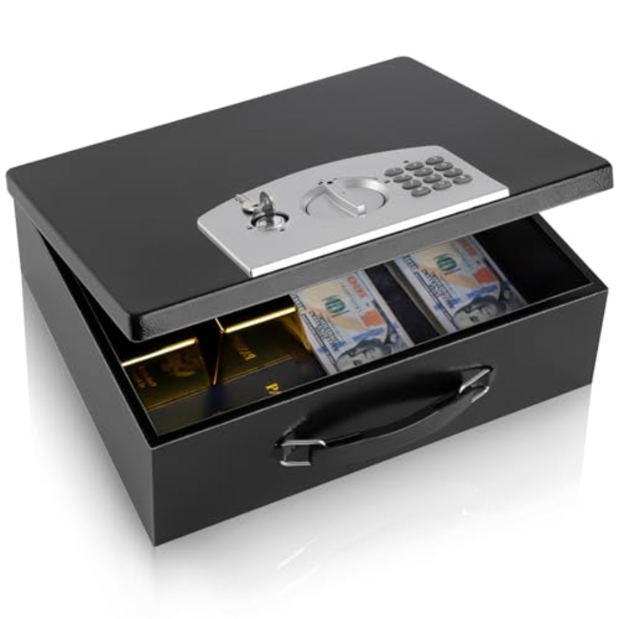 Portable Metal Safe Box with D - Fire Safe Document 리뷰 및 가격
