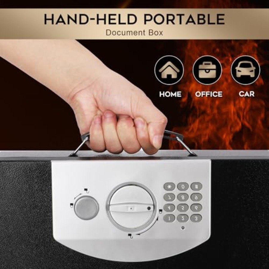Portable Metal Safe Box with D - Fire Safe Document 리뷰 및 가격