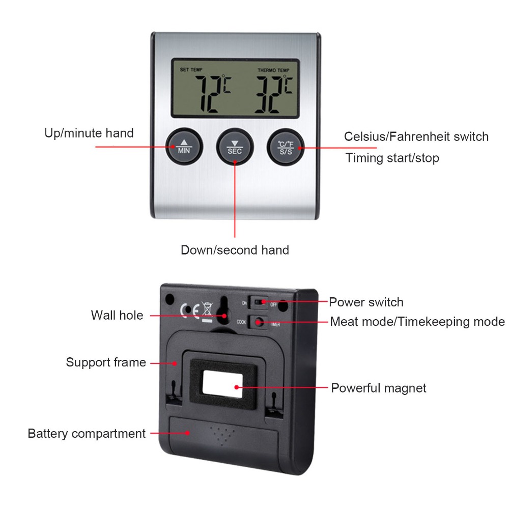 Silver Digital BBQ Meat Thermo - Pool Alarm Float 리뷰 및 가격