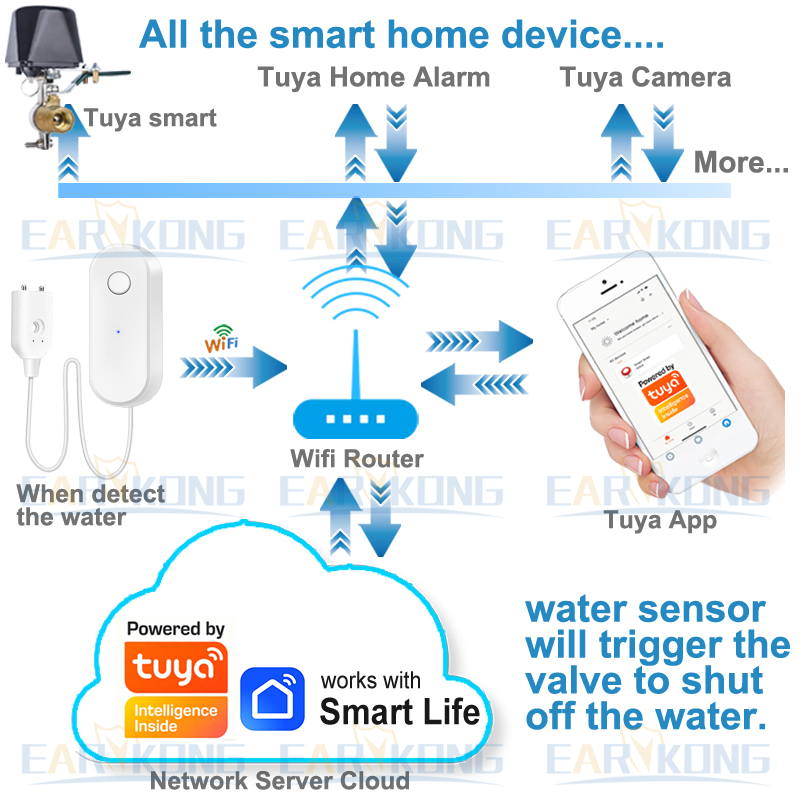 Tuya WiFi Smart Water Leak Sen - Water Alarm Sensor 리뷰 및 가격