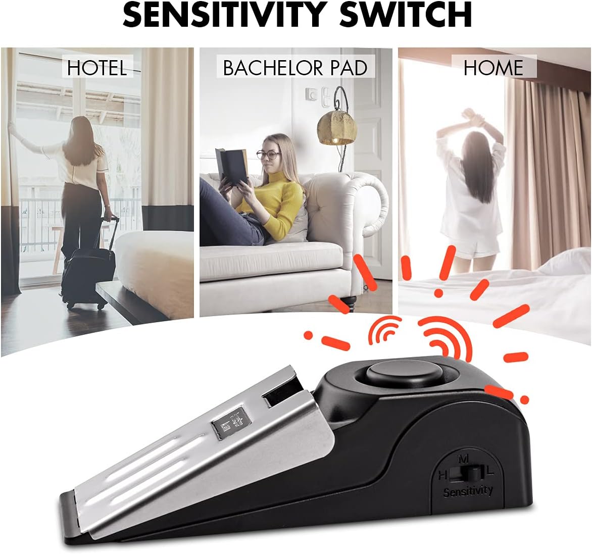 1/2Pcs Portable Travel 120 DB  - Door Stop Alarm 리뷰 및 가격