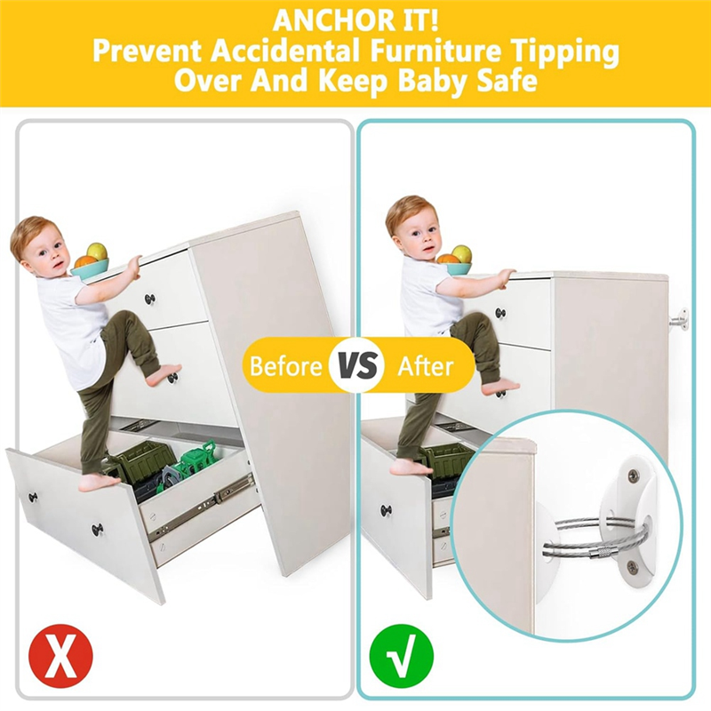 Furniture Anchors For Baby Pro - Earthquake Anchor Strap 리뷰 및 가격